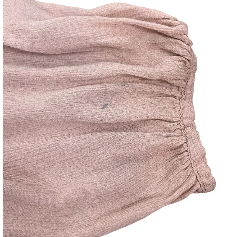 Knox Rose Blouse Womens XL Pink Excellent Smocked Boho 3/4 Sleeve Rayon Top - Picture 13 of 15